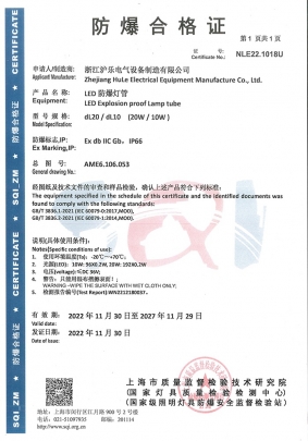dL10，dL20-防爆合格證